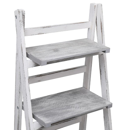4-Tier Plant Stand Grey