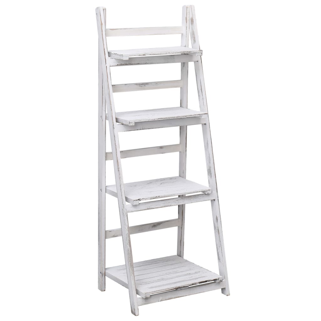 4-Tier Plant Stand White