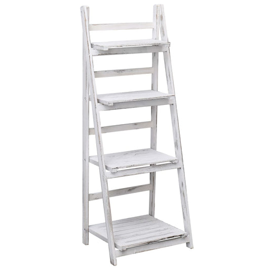 4-Tier Plant Stand White