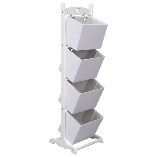 4-Layer Basket Rack White