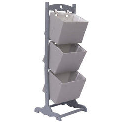 3-Layer Basket Rack Dark Grey