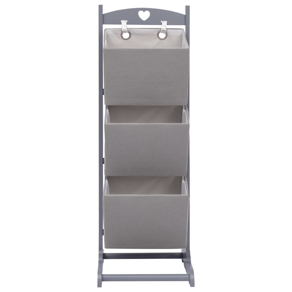 3-Layer Basket Rack Dark Grey