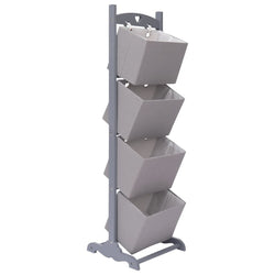 4-Layer Basket Rack Dark Grey
