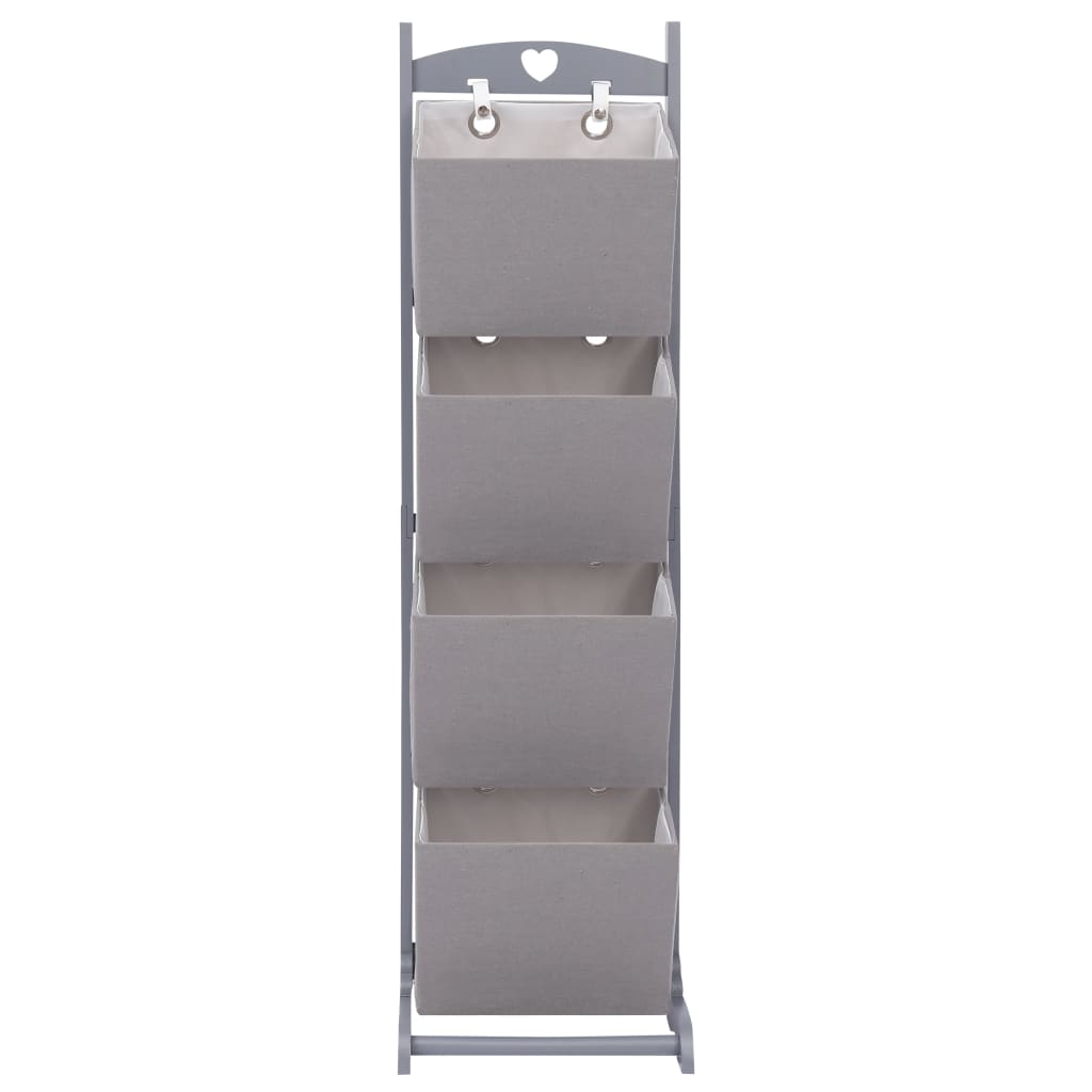 4-Layer Basket Rack Dark Grey