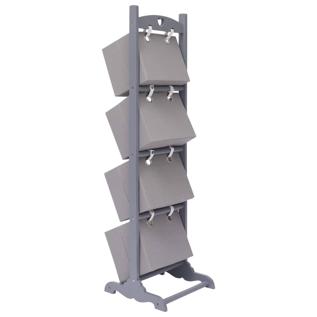 4-Layer Basket Rack Dark Grey