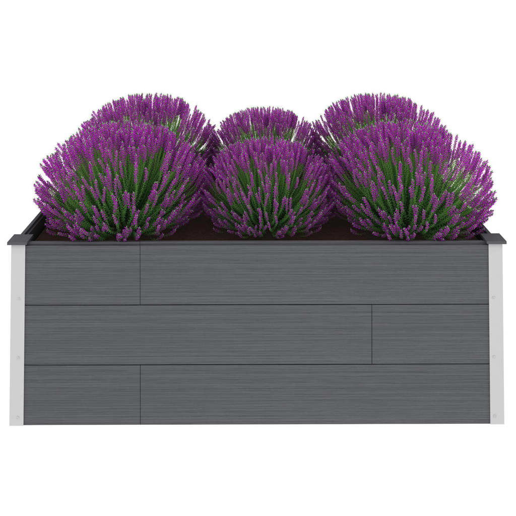 Garden Planter Grey WPC - 200×100×54cm