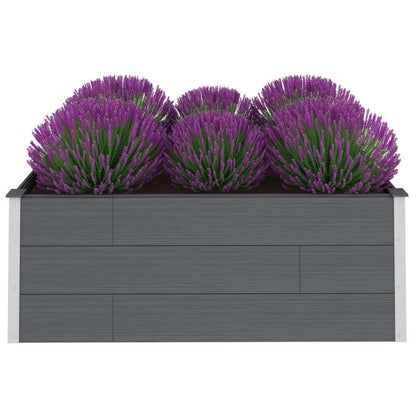 Garden Planter Grey WPC - 200×100×54cm