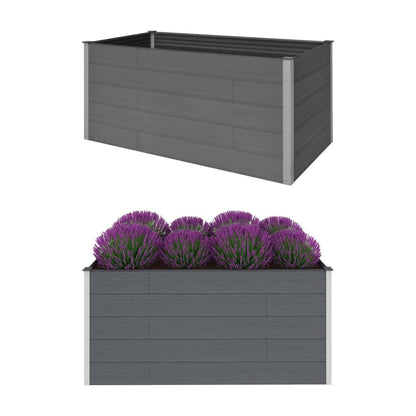 Garden Planter Grey WPC - 200×100×91cm