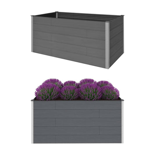 Garden Planter Grey WPC - 200×100×91cm