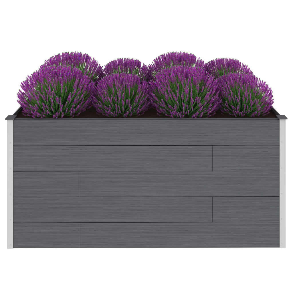 Garden Planter Grey WPC - 200×100×91cm