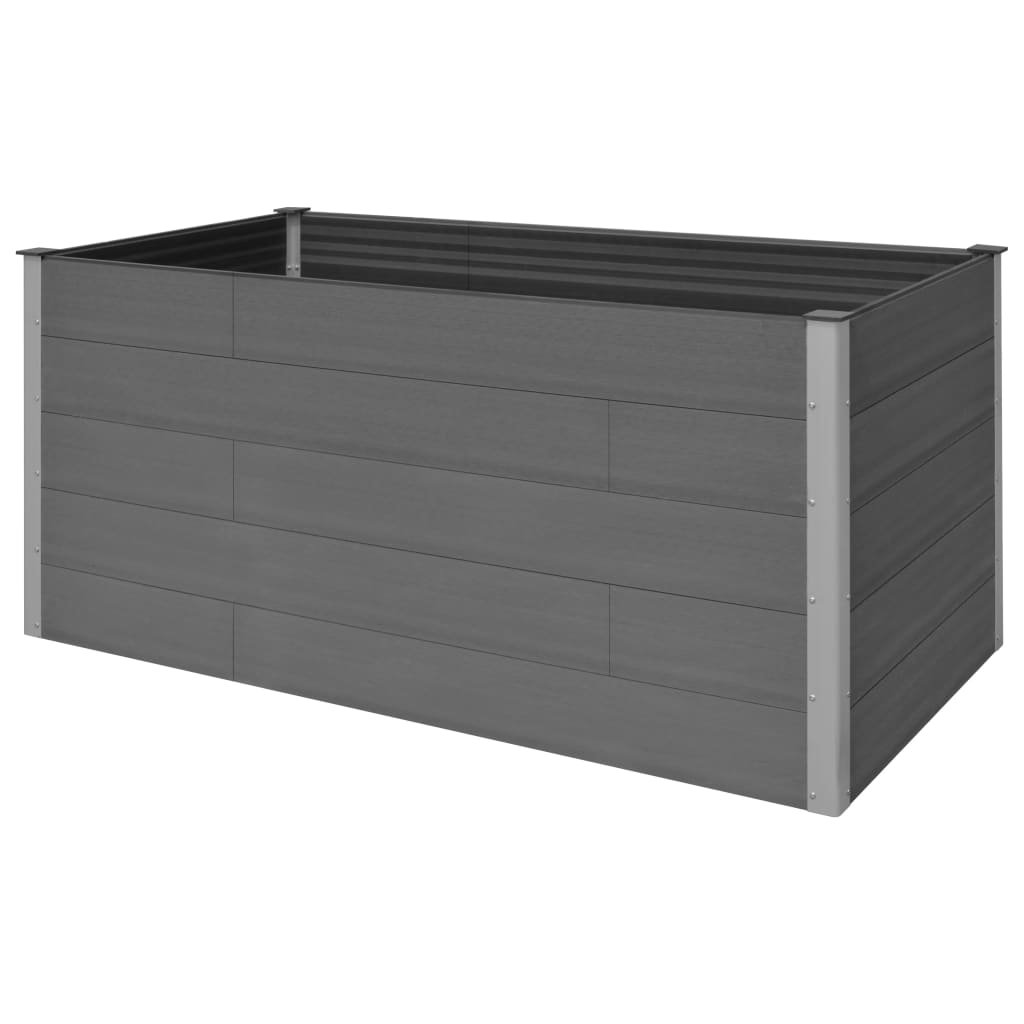 Garden Planter Grey WPC - 200×100×91cm