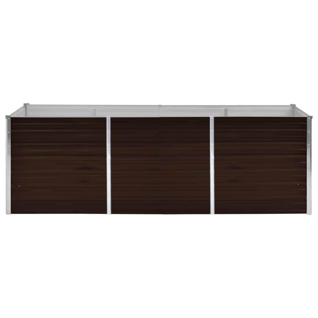 45713 Garden Raised Bed Brown 240x80x77 cm Galvanised Steel