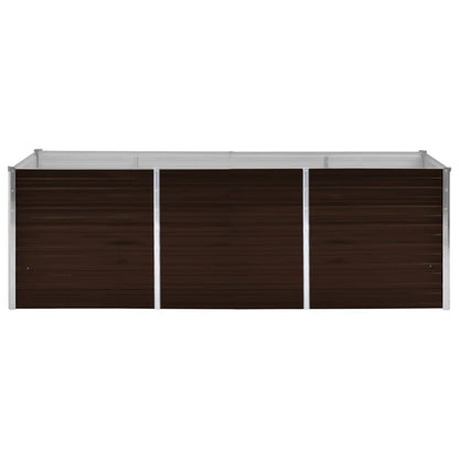 45713 Garden Raised Bed Brown 240x80x77 cm Galvanised Steel
