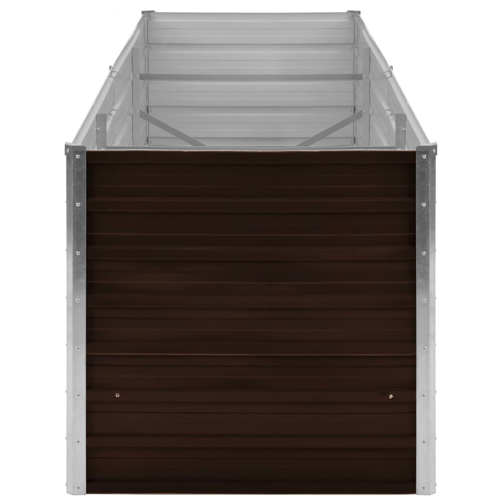 45713 Garden Raised Bed Brown 240x80x77 cm Galvanised Steel