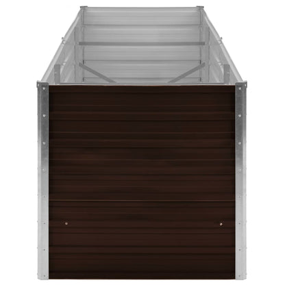 45713 Garden Raised Bed Brown 240x80x77 cm Galvanised Steel