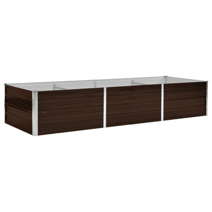 45714 Garden Raised Bed Brown 240x80x45 cm Galvanised Steel