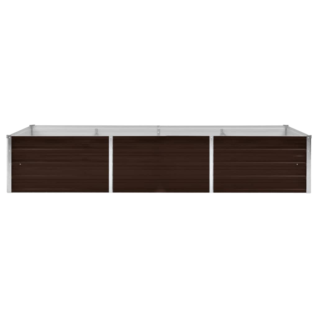 45714 Garden Raised Bed Brown 240x80x45 cm Galvanised Steel