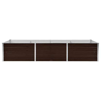 45714 Garden Raised Bed Brown 240x80x45 cm Galvanised Steel