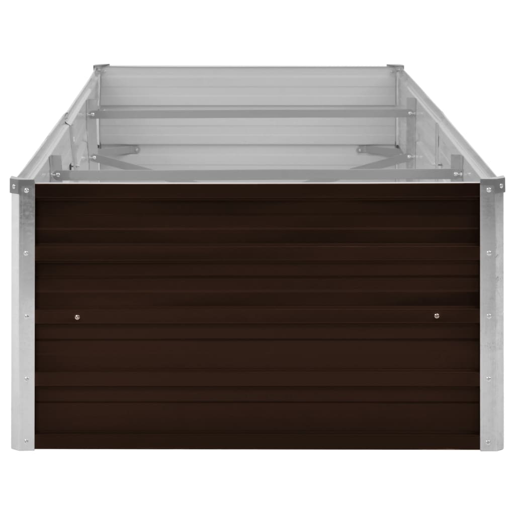 45714 Garden Raised Bed Brown 240x80x45 cm Galvanised Steel