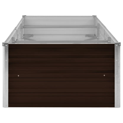 45714 Garden Raised Bed Brown 240x80x45 cm Galvanised Steel