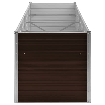 45715 Garden Raised Bed Brown 320x80x77 cm Galvanised Steel