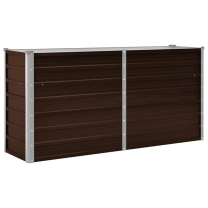 45717 Garden Raised Bed Brown 160x40x77 cm Galvanised Steel