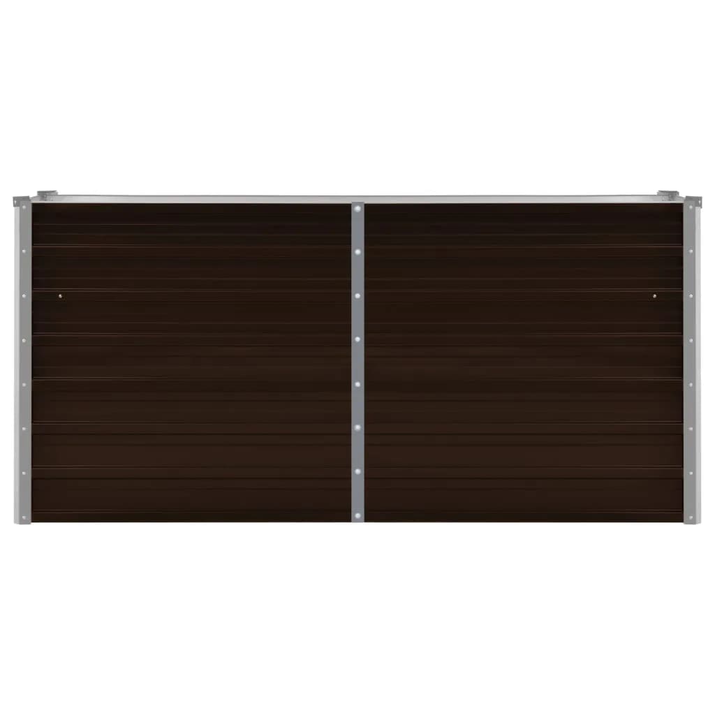 45717 Garden Raised Bed Brown 160x40x77 cm Galvanised Steel