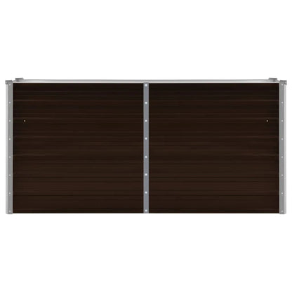 45717 Garden Raised Bed Brown 160x40x77 cm Galvanised Steel