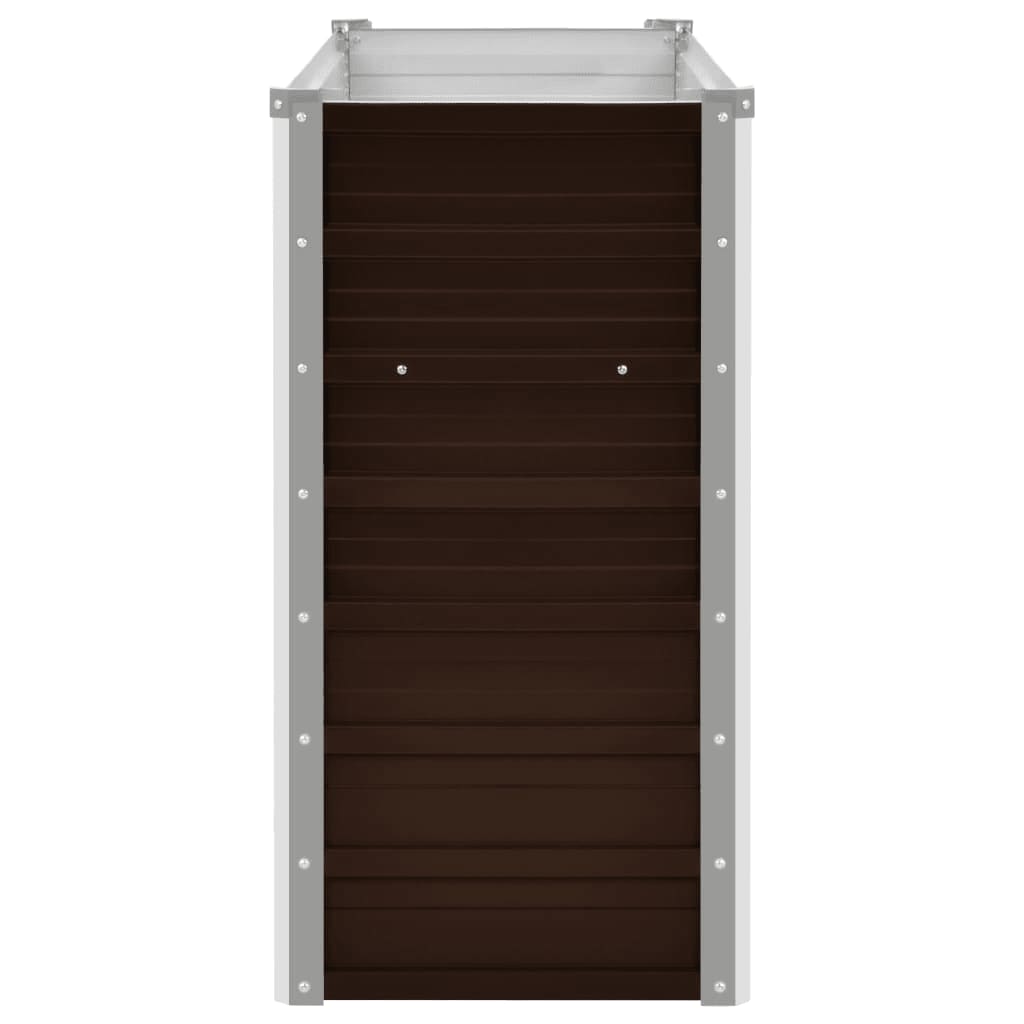45717 Garden Raised Bed Brown 160x40x77 cm Galvanised Steel