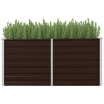 45717 Garden Raised Bed Brown 160x40x77 cm Galvanised Steel