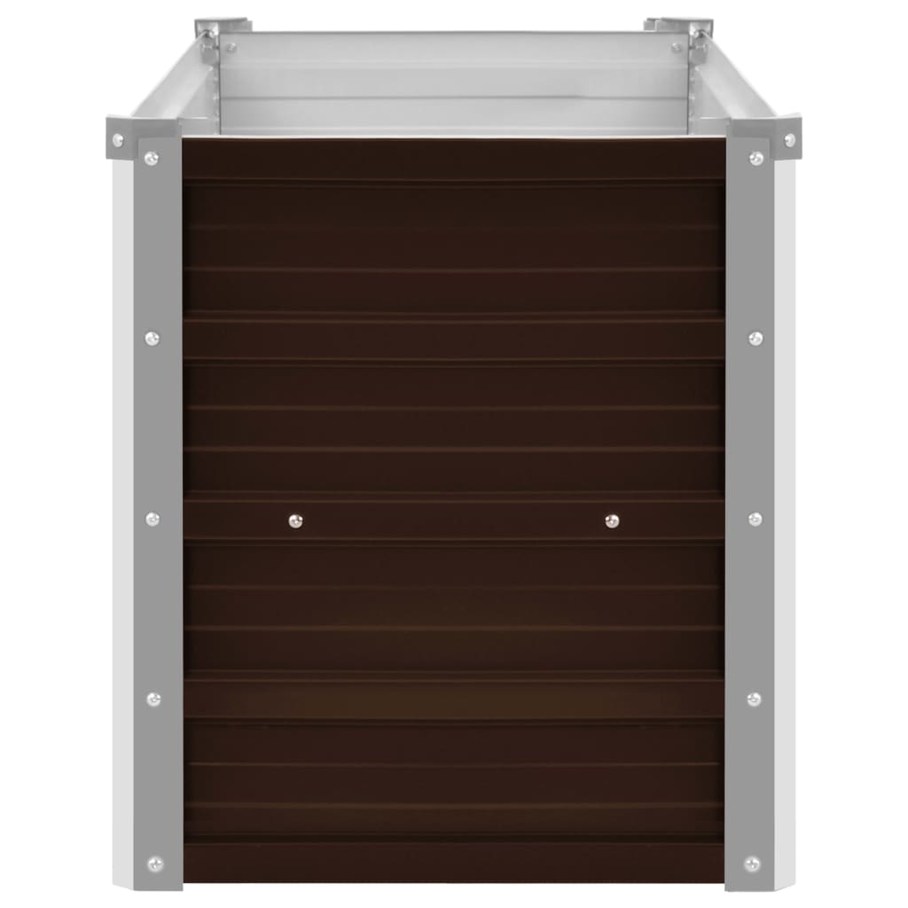 45718 Garden Raised Bed Brown Galvanised Steel