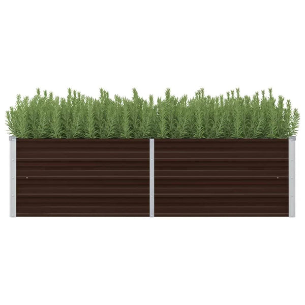  45718 Garden Raised Bed Brown Galvanised Steel