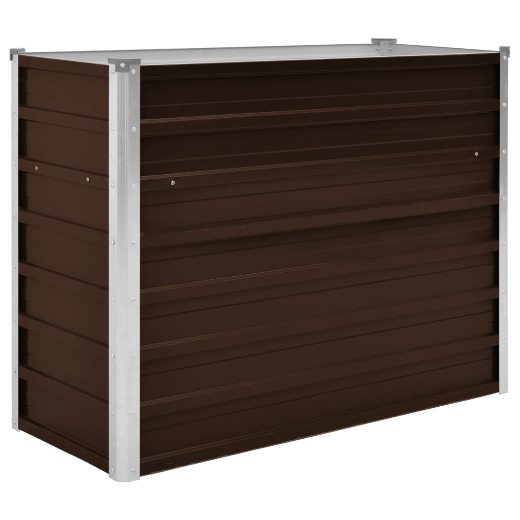 45719 Garden Raised Bed Brown 100x40x77 cm Galvanised Steel