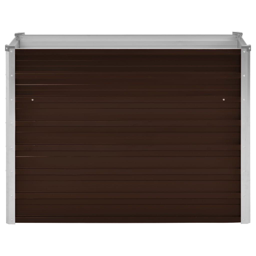 45719 Garden Raised Bed Brown 100x40x77 cm Galvanised Steel