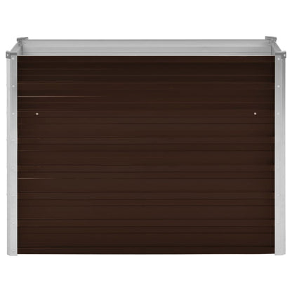 45719 Garden Raised Bed Brown 100x40x77 cm Galvanised Steel