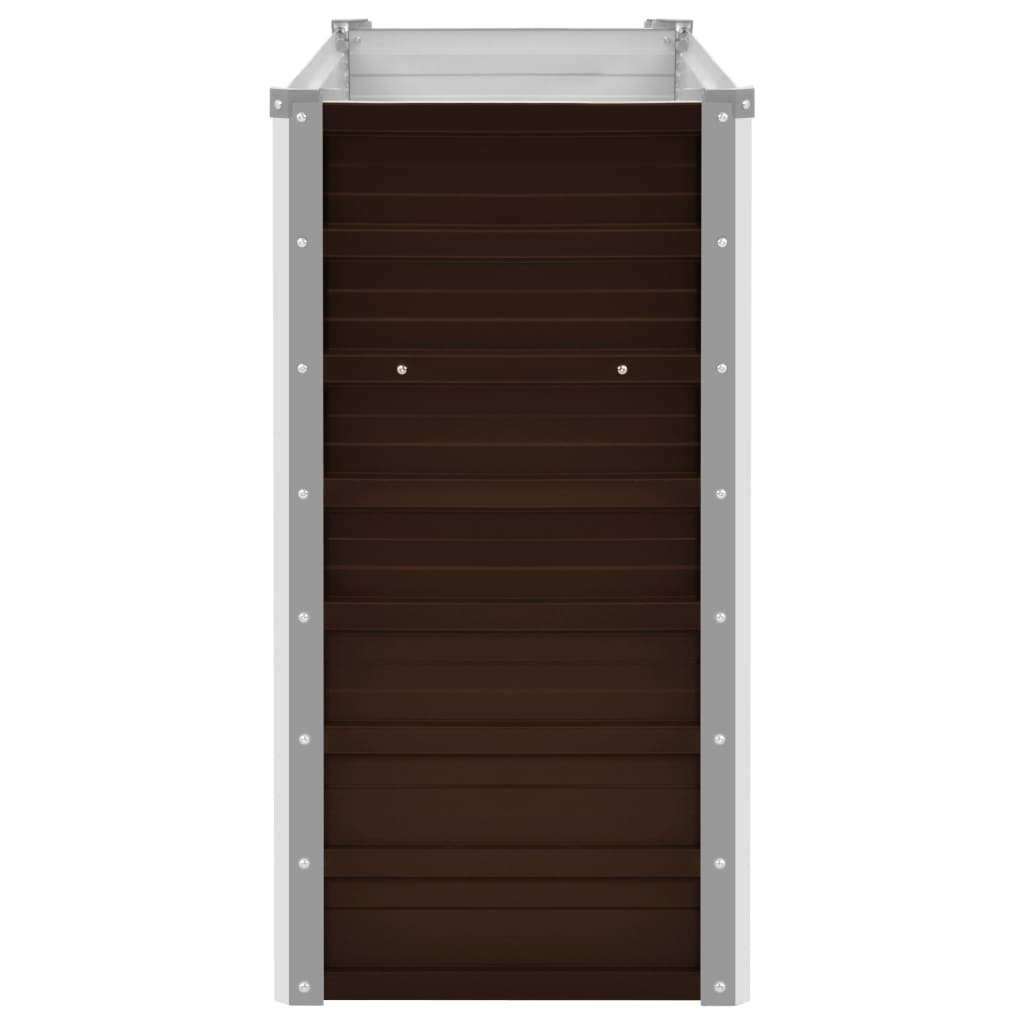 45719 Garden Raised Bed Brown 100x40x77 cm Galvanised Steel