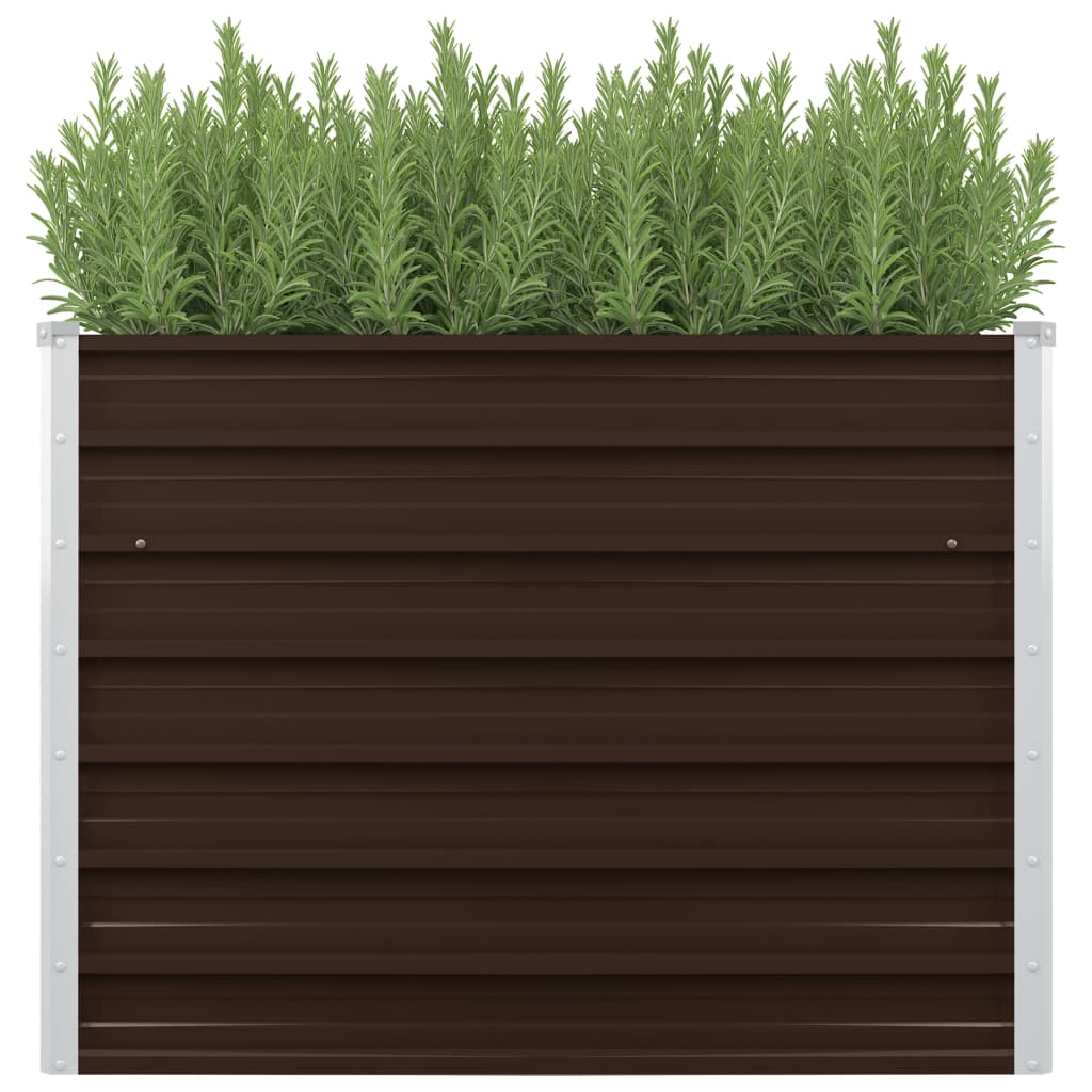 45719 Garden Raised Bed Brown 100x40x77 cm Galvanised Steel
