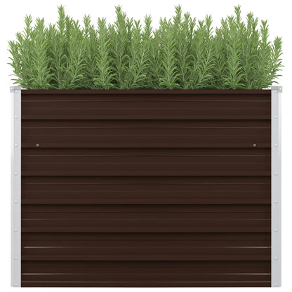 45719 Garden Raised Bed Brown 100x40x77 cm Galvanised Steel
