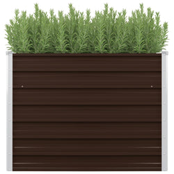 45719 Garden Raised Bed Brown 100x40x77 cm Galvanised Steel