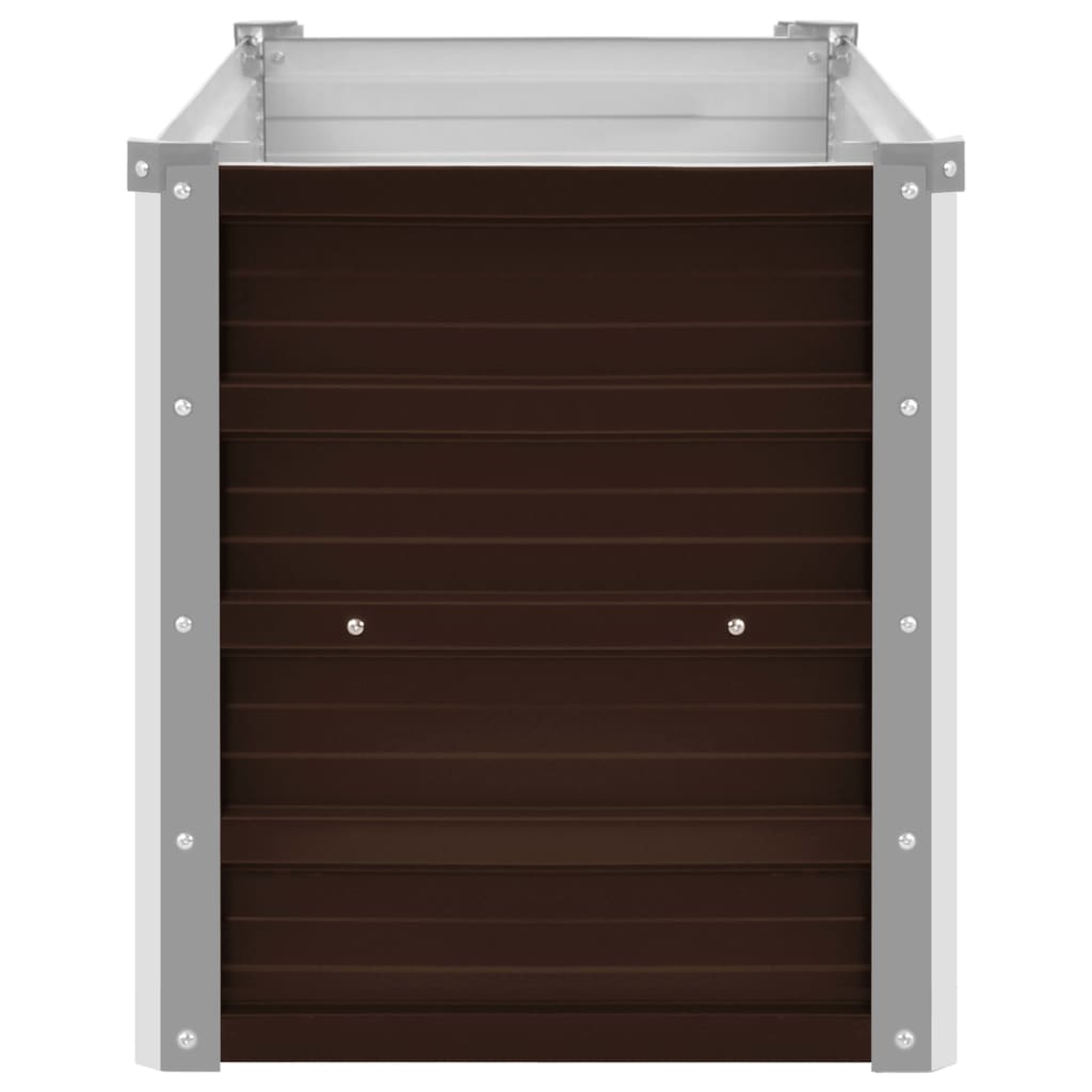 45720 Garden Raised Bed Brown 100x40x45 cm Galvanised Steel