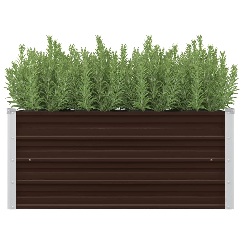 45720 Garden Raised Bed Brown 100x40x45 cm Galvanised Steel