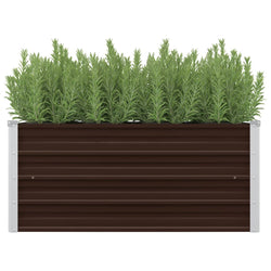 45720 Garden Raised Bed Brown 100x40x45 cm Galvanised Steel