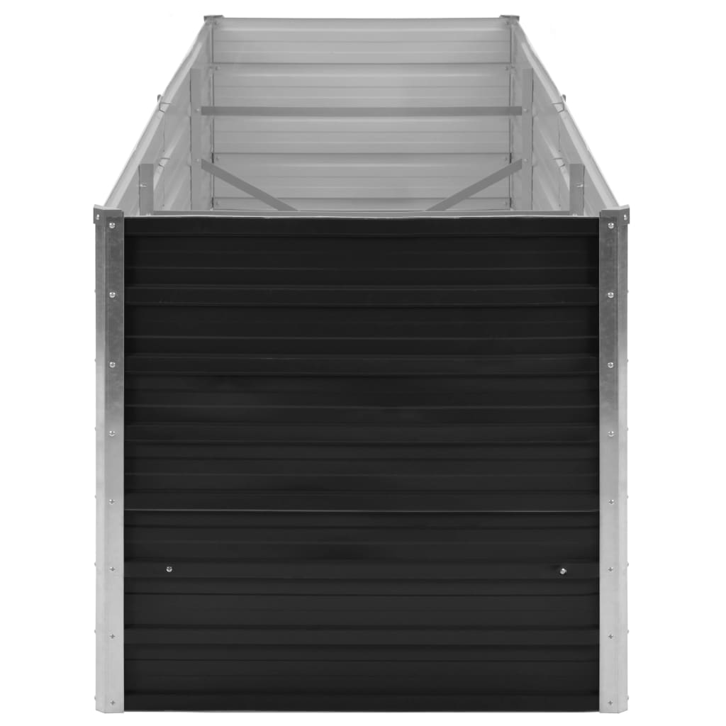 45726 Garden Raised Bed Anthracite 240x80x77 cm Galvanised Steel