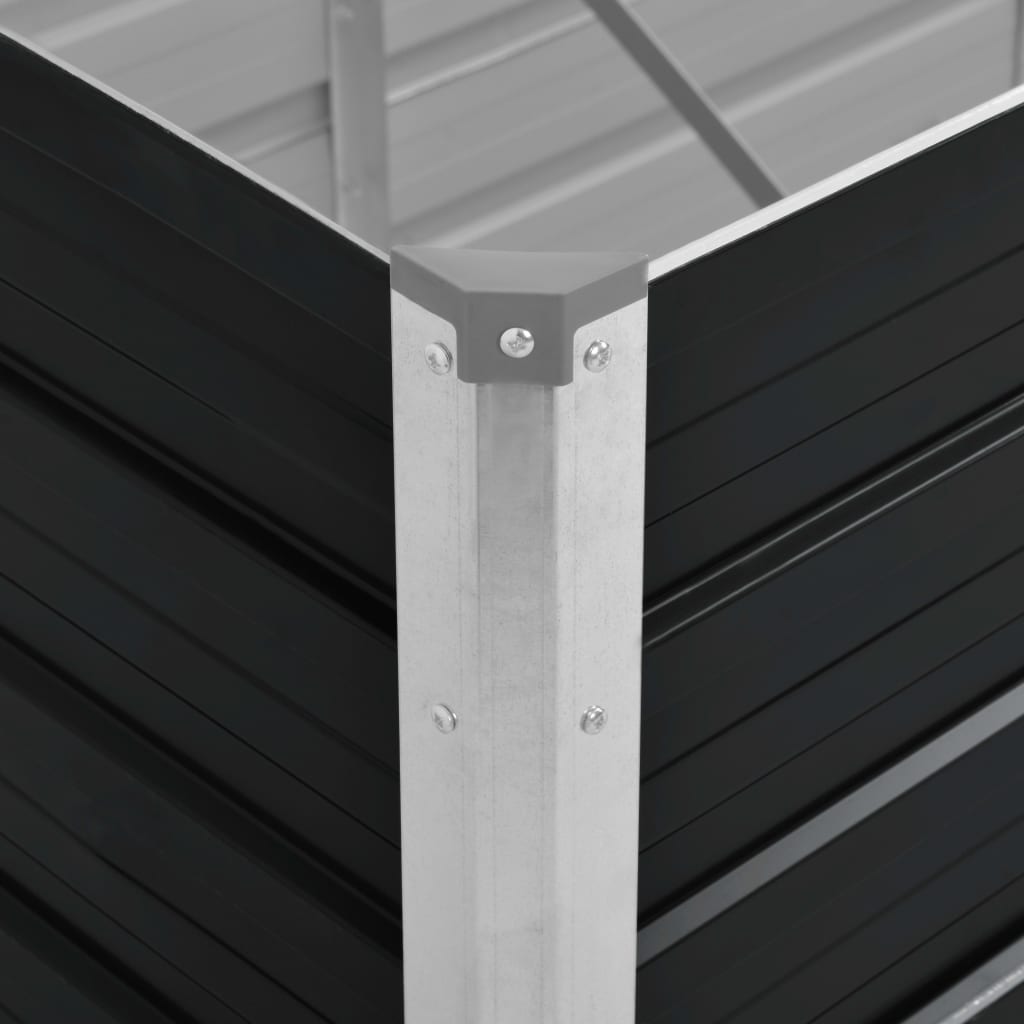 Garden Raised Bed Anthracite Galvanised Steel