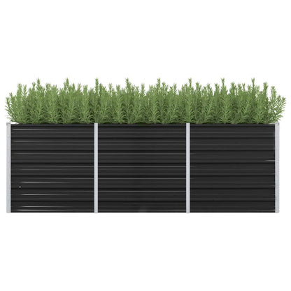45726 Garden Raised Bed Anthracite 240x80x77 cm Galvanised Steel