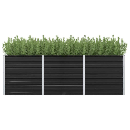 45726 Garden Raised Bed Anthracite 240x80x77 cm Galvanised Steel