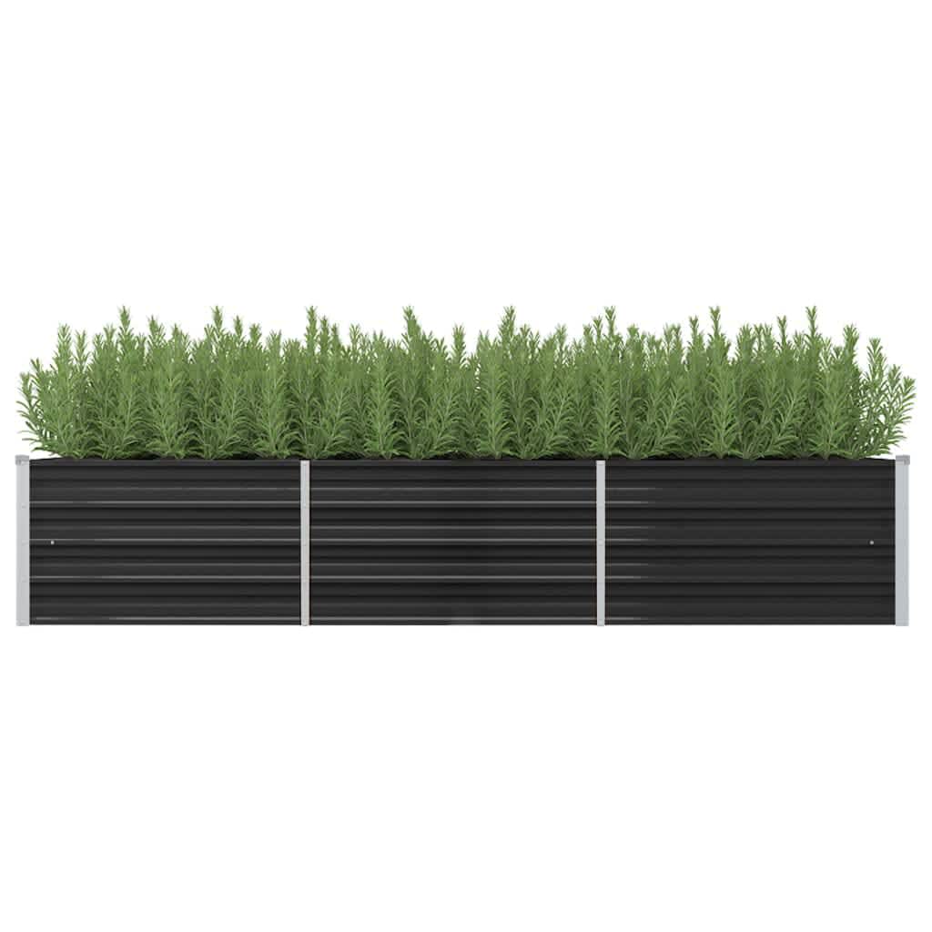 45727 Garden Raised Bed Anthracite 240x80x45 cm Galvanised Steel
