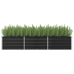 45727 Garden Raised Bed Anthracite 240x80x45 cm Galvanised Steel