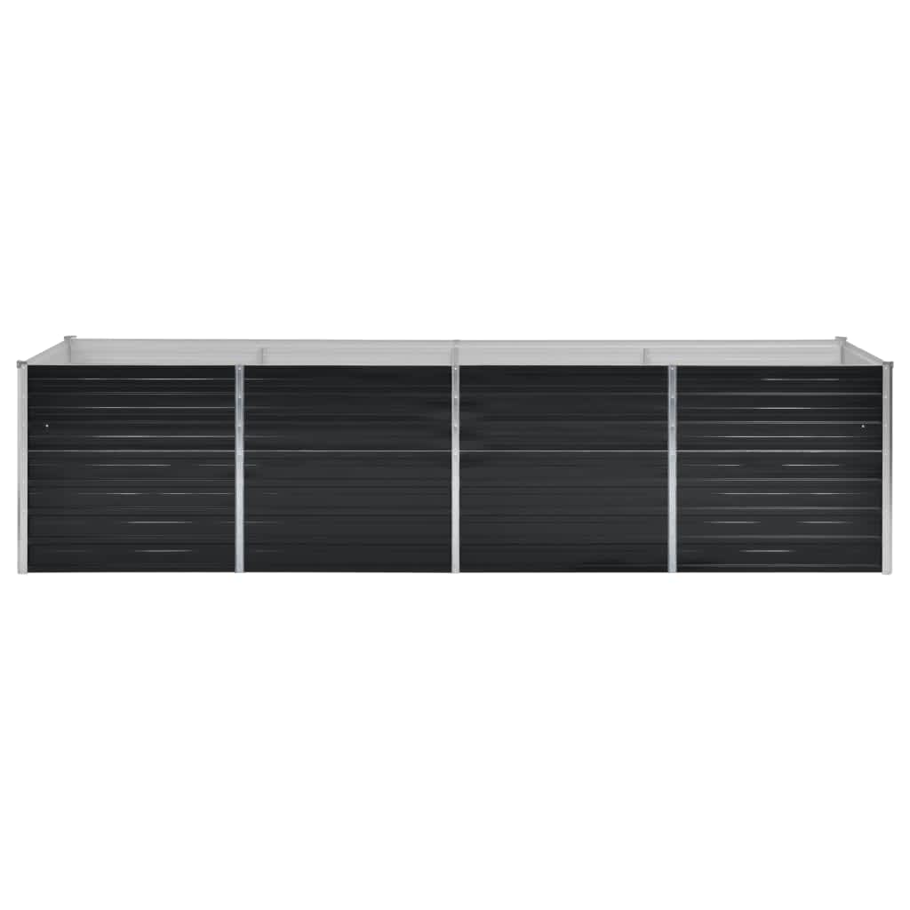 45728 Garden Raised Bed Anthracite 320x80x77 cm Galvanised Steel