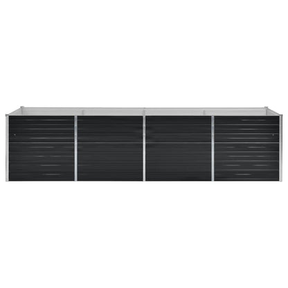 45728 Garden Raised Bed Anthracite 320x80x77 cm Galvanised Steel